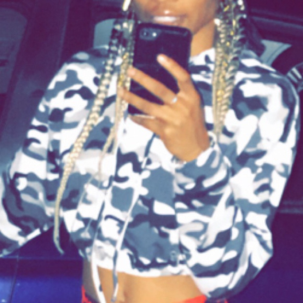 Camo Hoodie Crop Top